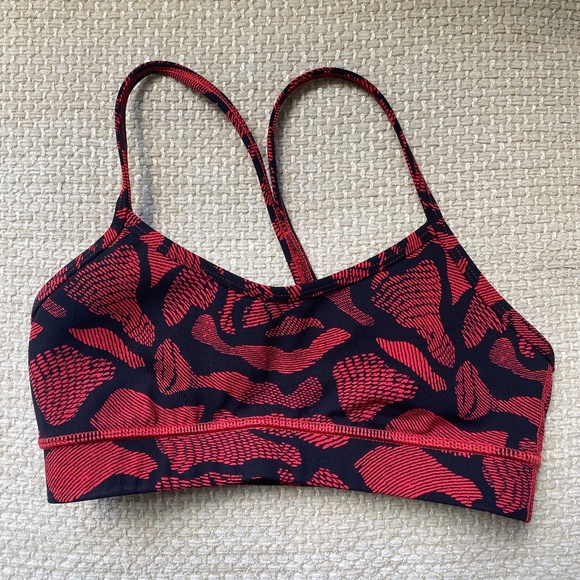 lululemon athletica Other - Lululemon Flow Y Bra IV red black print 2